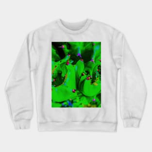 Abstract shapes from a cactus in bright green Crewneck Sweatshirt